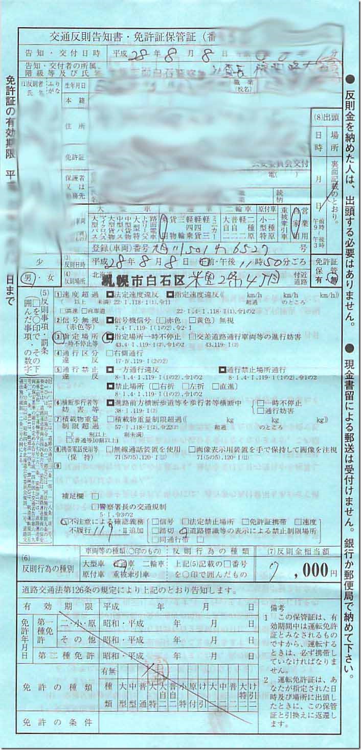 青切符